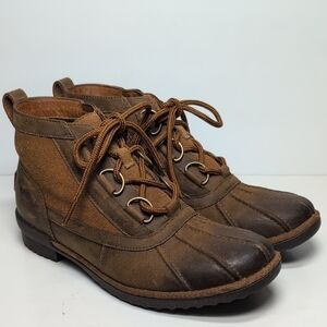 UGG Heather lace up bootie boots women's size 9 EU 40